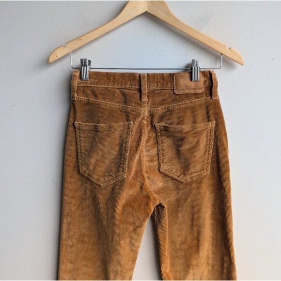 Denim Forum Corduroy Yoko High Rise Slim Pants - Brown - Picture 5 of 8